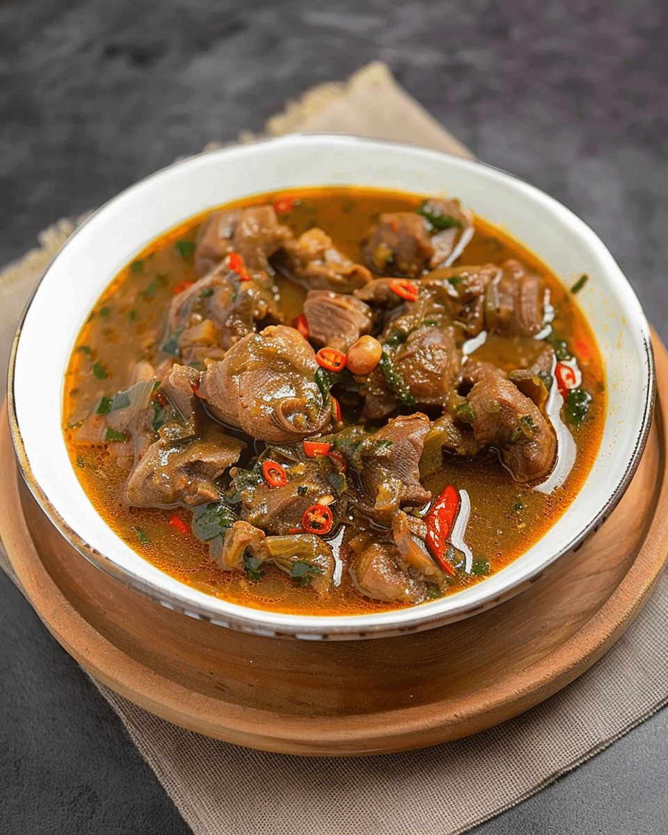 Goat meat pepper soup
